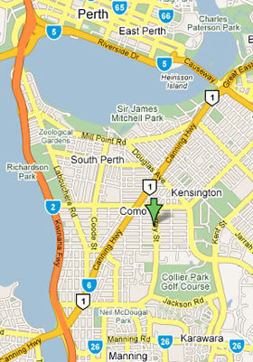 Map of Perth